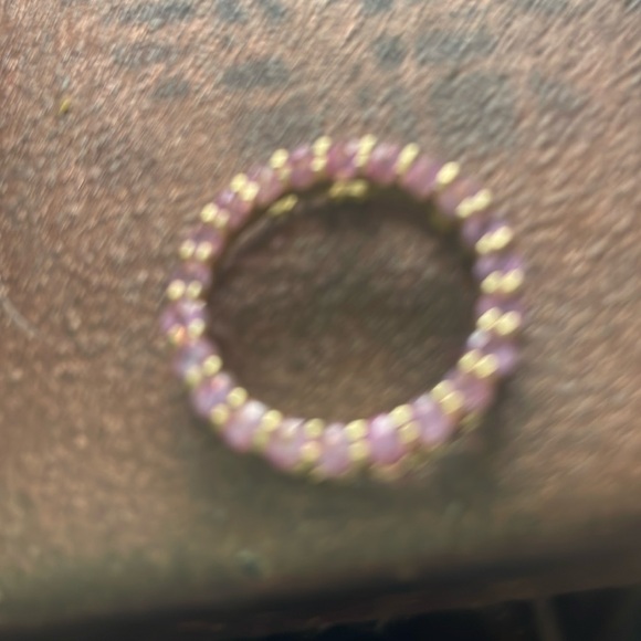 Gold 14K pink sapphire pendant - Picture 2 of 8